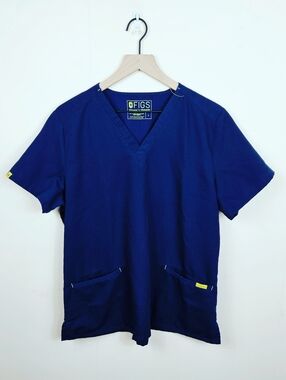 FIGS Scrub Top – Navy Blue Large